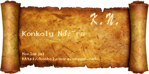 Konkoly Nóra névjegykártya
